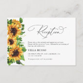 Zonnebloem Bruiloft Receptie Behuizing Kaarten (Voorkant)