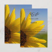  Zonnebloem Bruiloft RSVP Kaarten (Voorkant / Achterkant)