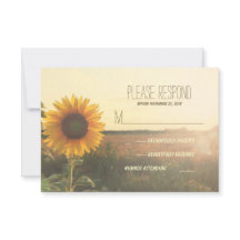 zonnebloem bruiloft RSVP kaarten