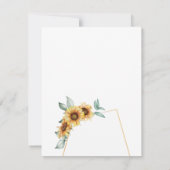 Zonnebloem Bruiloft Save the Date (Achterkant)