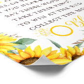 Zonnebloem Bruiloft Spel Bord Poster (Hoek)