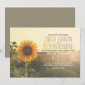  zonnebloem bruiloft uitnodigingen (Voorkant / Achterkant)