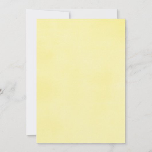 Zonnebloem bruiloft waterverven kaart (Achterkant)