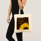 Zonnebloem bruiloft welkomsttas tote bag (Voorkant (product))