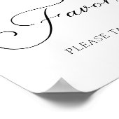 Zonnebloem Bruiloftsfeest Favorieten Partijbord  Poster (Hoek)