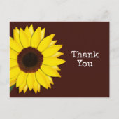 Zonnebloem Bruin Dank u voor elke tekst Briefkaart (Voorkant)