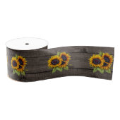 Zonnebloem Bruin Hout Graan Style Ribbon Grosgrain Lint (Spoel)