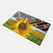 Zonnebloem Bruine deurmat (Schuin)