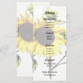 Zonnebloem Buigt Trouwmenu Menu (Voorkant / Achterkant)