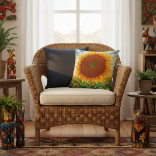 Zonnebloem Buitenkussens - Whimsical Kunstprint Kussen