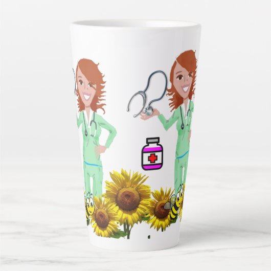 Zonnebloem Bumblebee zure latte Mok (Voorkant)