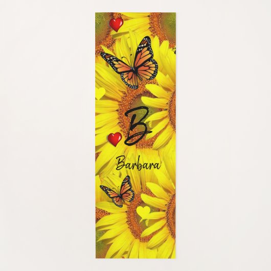 Zonnebloem Bumblebeenboter Yoga Mat (Voorkant)