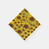 Zonnebloem Bumblebeenvlinderpapier Servet (Hoek)