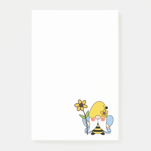 Zonnebloem Bumblebei Gnome Notes (Voorkant)