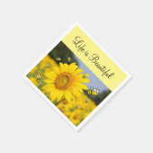 Zonnebloem Bumblebeipapier Napkins Servet (Hoek)