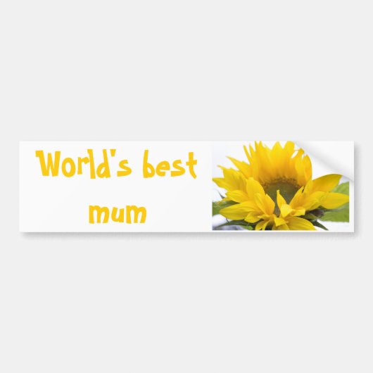 Zonnebloem ... bumpersticker (Voorkant)
