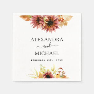 Zonnebloem Burgundy Country Waterverf Weddenschap Servet