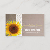 Zonnebloem Burlap & Lace Baby shower Gift Registry Informatiekaartje (Voorkant)