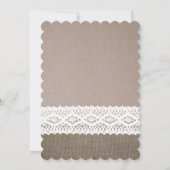 Zonnebloem Burlap & Lace Sweet 16 Birthday Kaart (Achterkant)