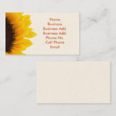 Zonnebloem Business/Profielkaart Visitekaartje (Voorkant / Achterkant)