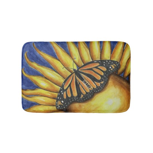 Zonnebloem Butterfly Bath Mat (Voorkant)
