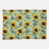 Zonnebloem Butterfly Kitchen Towel Theedoek (Horizontaal)
