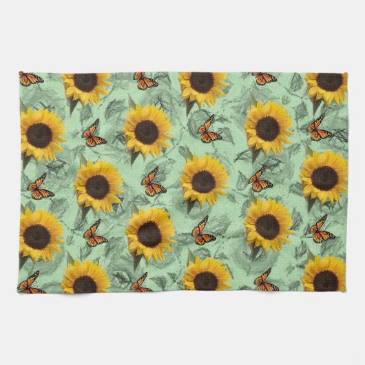Zonnebloem Butterfly Kitchen Towel Theedoek (Horizontaal)