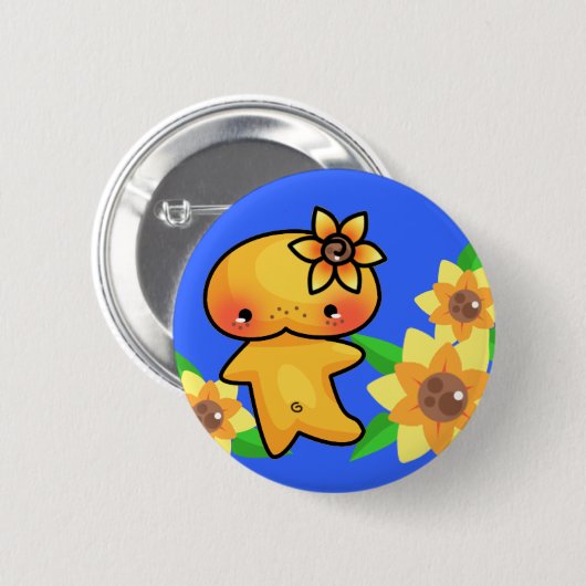 Zonnebloem Button (Voorkant /achterkant)