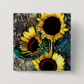 Zonnebloem Button (Voorkant)