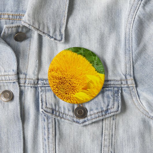 Zonnebloem Buttonnen personaliseren aangepaste zon Ronde Button 7,6 Cm (In situ)