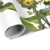 Zonnebloem Buttterfly Matte Wrapping Paper Cadeaupapier (Rol Hoek)