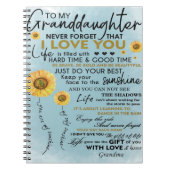 Zonnebloem cadeau aan mijn kleindochter notitieboek (Voorkant)