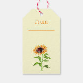 Zonnebloem Cadeaubijsluiters Cadeaulabel (Achterkant)