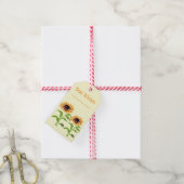 Zonnebloem Cadeaubijsluiters Cadeaulabel (Met Touw)