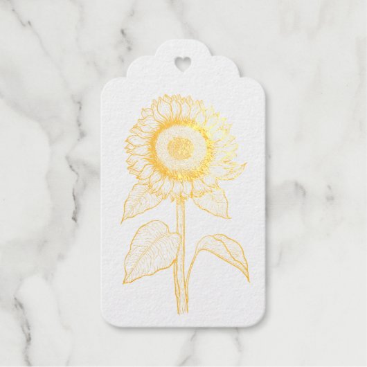 Zonnebloem Cadeaulabels (Voorkant)