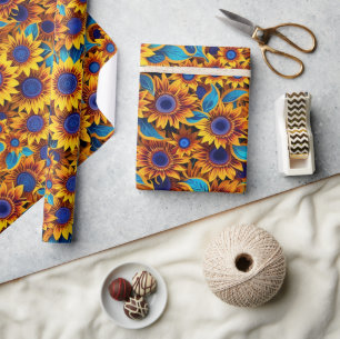 Zonnebloem cadeaupapier