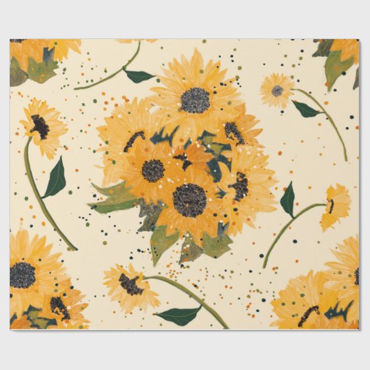 Zonnebloem Cadeaupapier (Vlak)