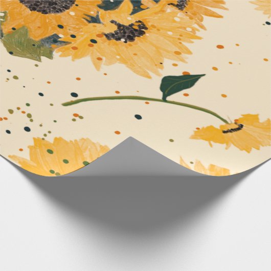 Zonnebloem Cadeaupapier (Hoek)