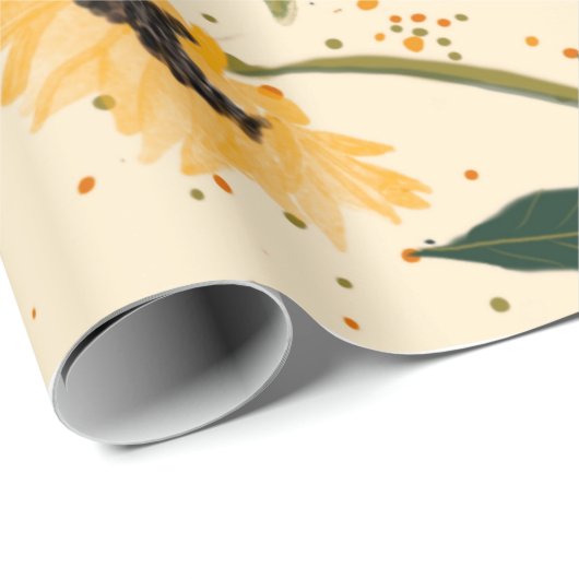 Zonnebloem Cadeaupapier (Rol Hoek)