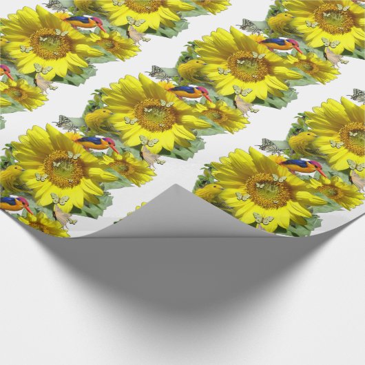 zonnebloem cadeaupapier (Hoek)