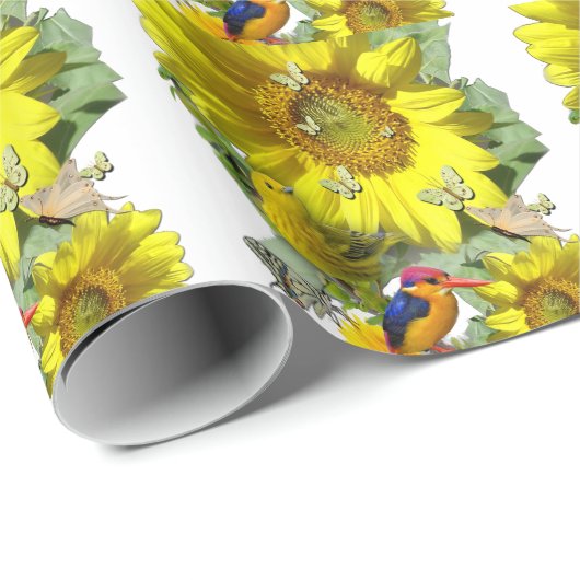 zonnebloem cadeaupapier (Rol Hoek)