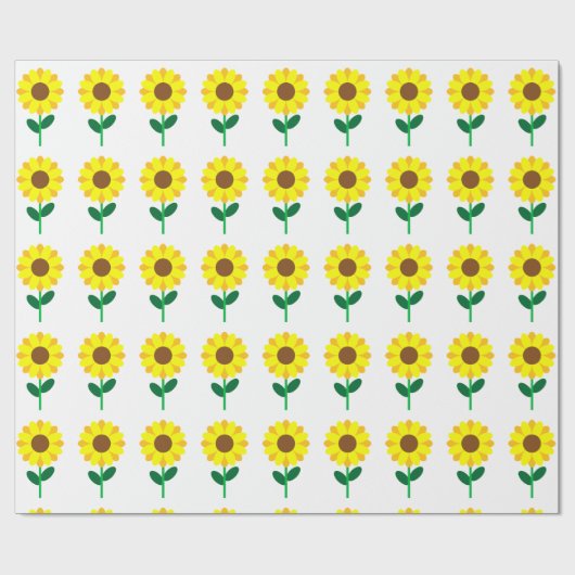 Zonnebloem Cadeaupapier (Vlak)