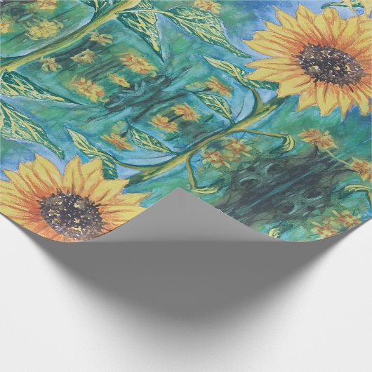 Zonnebloem Cadeaupapier (Hoek)