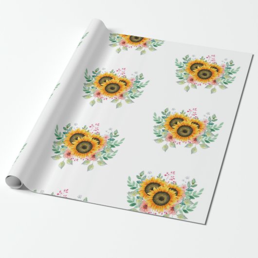 Zonnebloem Cadeaupapier (Uitgerold)