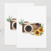 Zonnebloem Camera Kaart (Voorkant / Achterkant)