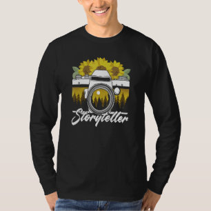 Zonnebloem Camera Storytelling Fotografie Camerama T-shirt