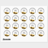 Zonnebloem Canning Jar Gepersonaliseerde Stickers (Vel)
