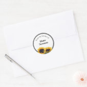Zonnebloem Canning Jar Gepersonaliseerde Stickers (Envelop)