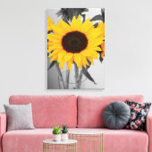 Zonnebloem Canvas Afdruk (Insitu (Woonkamer))