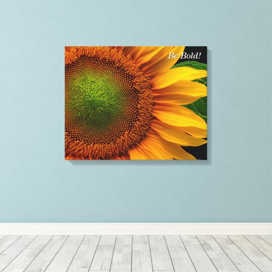 Zonnebloem Canvas Afdruk (Insitu (Houten vloer))